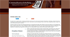 Desktop Screenshot of criminaljusticejobshelp.com